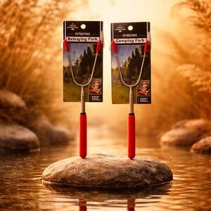 The Great Outdoors Lot of 2 Retractable Camping Forks